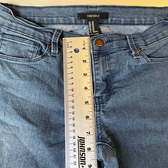FOREVER 21 Women Skinny Jeans size 26 US Blue Mid Rise Stretch - Picture 6 of 11